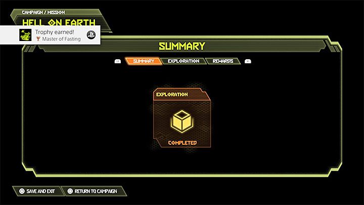 Trofeum powinno odblokować się na ekranie podsumowania misji - Doom Eternal: Trofeum Mistrzostwo postu - jak zdobyć? - Doom Eternal - poradnik do gry