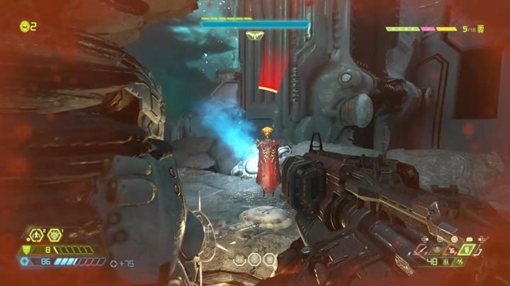 Problemem w walce jest fakt, że tarczę wroga musisz zbić na raz, inaczej się odnowi - Doom Eternal: Boss Khan Maykr | walka, jak pokonać - Doom Eternal - poradnik do gry