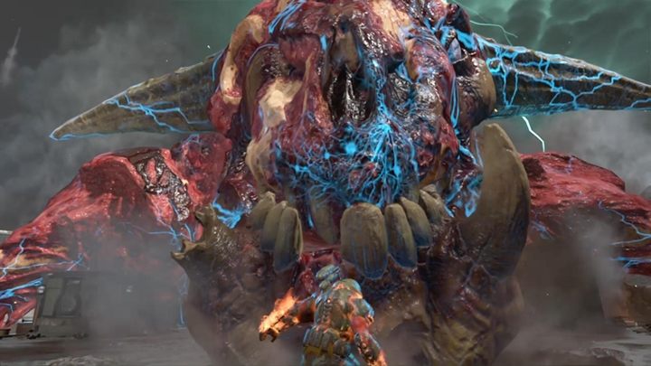 Po długim starciu, boss w końcu legnie martwy - Doom Eternal: Boss Ikona Grzechu | walka, jak pokonać - Doom Eternal - poradnik do gry