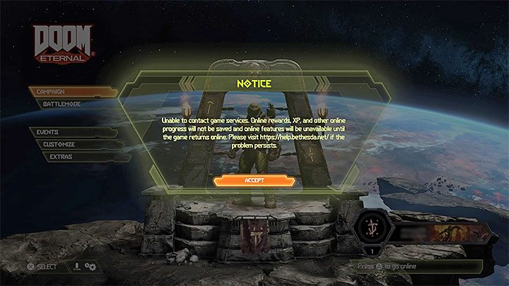 Tak, pomimo tego, że stałe połączenie z internetem jest rekomendowane, nie jest ono wymagane do ukończenia kampanii singleplayer - Doom Eternal - poradnik do gry