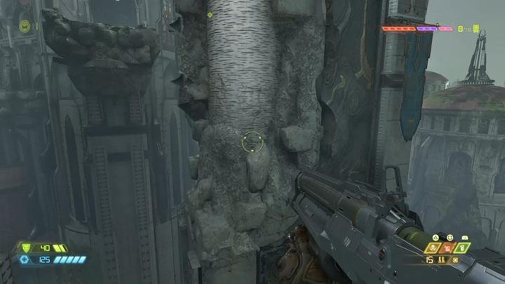 Po rozpoczęciu misji, opadnij na platformę poniżej, a zdobędziesz ekstra życie - Doom Eternal: Exultia solucja, opis przejścia - Doom Eternal - poradnik do gry