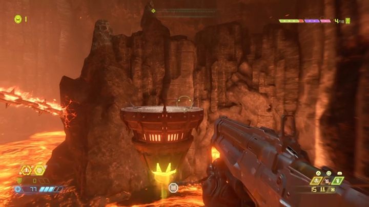 Na końcu jaskini zeskocz na platformy poniżej - Doom Eternal: Exultia solucja, opis przejścia - Doom Eternal - poradnik do gry
