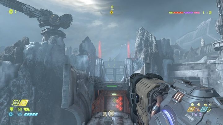 Na górze podniesiesz runę - Doom Eternal: Baza Kultystów (Cultist Base) solucja, opis przejścia - Doom Eternal - poradnik do gry