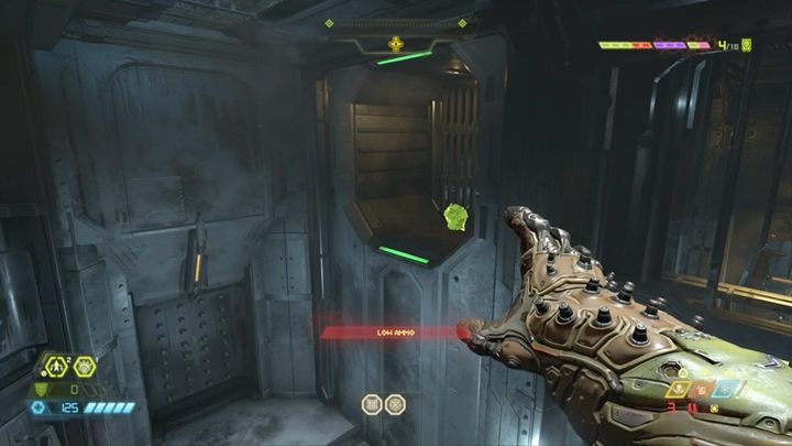 Kontynuuj drogę i przejdź dalej, aż dotrzesz do opadających drzwi po obu stronach komnaty - Doom Eternal: Baza Kultystów (Cultist Base) solucja, opis przejścia - Doom Eternal - poradnik do gry