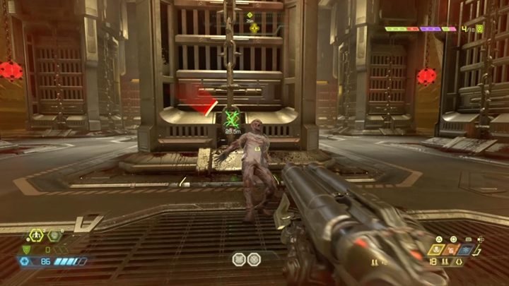 Wejdź na zielony przełącznik i jedź windą na dół - Doom Eternal: Baza Kultystów (Cultist Base) solucja, opis przejścia - Doom Eternal - poradnik do gry