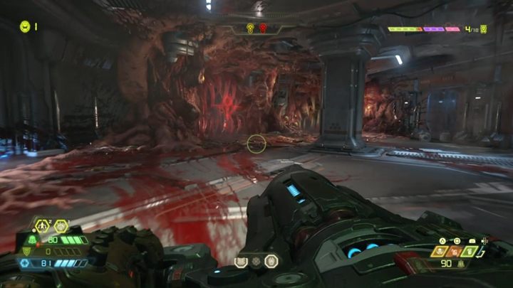 Wróć z kluczem do pomieszczenia z Karabinem Maszynowym - Doom Eternal: Supergniazdo Juchy (Super Gore Nest) solucja, opis przejścia - Doom Eternal - poradnik do gry