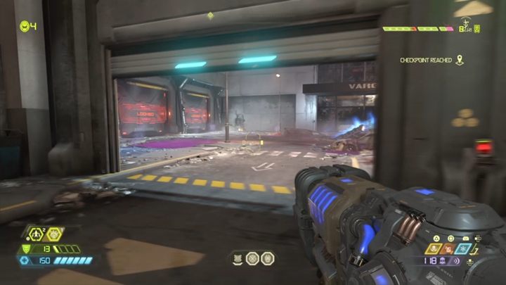 Otworzysz się nowe przejście, idź tam, gdzie standardowo czekać będzie sporo demonów - Doom Eternal: Kompleks Arc (Arc Complex) solucja, opis przejścia - Doom Eternal - poradnik do gry