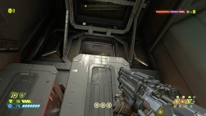 Po scence, zjedź windą na dół i zabijaj demony - Doom Eternal: Jądro Marsa (Mars Core) solucja, opis przejścia - Doom Eternal - poradnik do gry