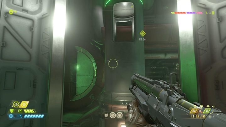 W końcu zeskoczysz w dół budynku i będziesz musiał wskoczyć do wielkiej turbiny - Doom Eternal: Jądro Marsa (Mars Core) solucja, opis przejścia - Doom Eternal - poradnik do gry