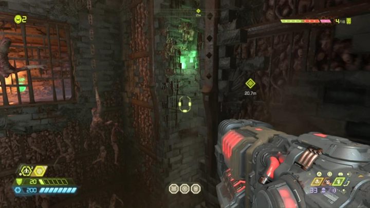 Kontynuuj drogę i idź przed siebie, mijając korytarze z pułapkami, które możesz wykorzystać do walki z demonami - Doom Eternal: Nekravol 1 solucja, opis przejścia - Doom Eternal - poradnik do gry