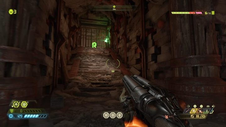 Aby dotrzeć do drugiego, ponownie miń korytarz ze zgniatarkami i idź w odsłonięte przejście - Doom Eternal: Nekravol 1 solucja, opis przejścia - Doom Eternal - poradnik do gry