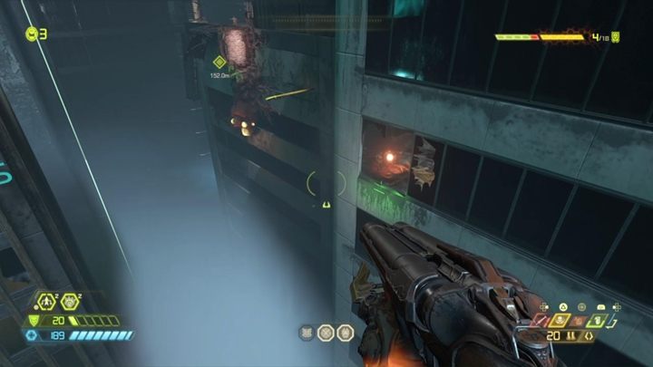 Wejdź po ściance wyżej i zmierz się z hordą wrogów na szczycie budynku - Doom Eternal: Ostatni Grzech (Final Sin) solucja, opis przejścia - Doom Eternal - poradnik do gry