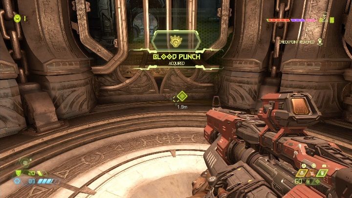 Krwawy cios to umiejętność, którą odblokujesz na początku pierwszej misji fabularnej - Doom Eternal: Walka - Doom Eternal - poradnik do gry