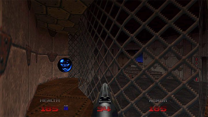Niebieskie sfery pozwalają na zwiększenie paska zdrowia bohatera powyżej dozwolonych 100 punktów (maksymalnie do 200) - Doom Eternal: Doom 64 - Porady, jak przetrwać? - Doom Eternal - poradnik do gry