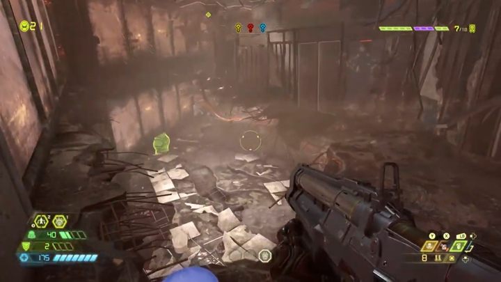 Na głównym otwórz kluczem dostęp do platformy, która pozwoli ci wyskakiwać do góry - Doom Eternal: Supergniazdo Juchy | Bramy Slayera solucja, opis przejścia - Doom Eternal - poradnik do gry