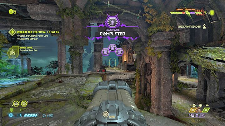 Na arenach Bram Slayera rozgrywa się najtrudniejsze bitwy gry - spodziewaj się pojawiania przeciwników w ogromnych ilościach i w wielu falach - Doom Eternal: Bramy Slayera - czym są, do czego służą? - Doom Eternal - poradnik do gry