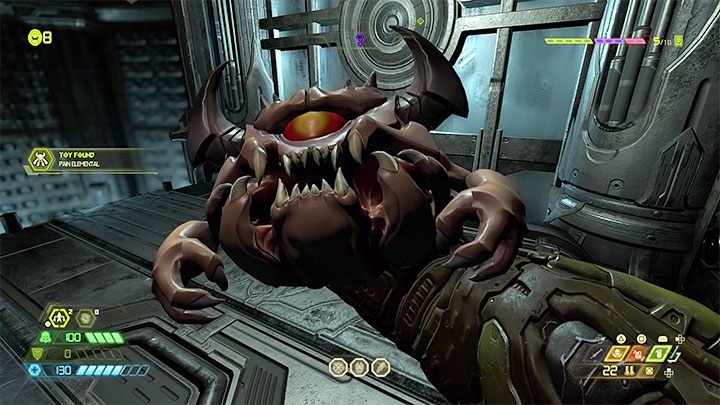 Jeśli wszystko wykonałeś poprawnie, to wpadniesz do skrytki z sekretem - zabawką - Doom Eternal: Taras Nabad - jak dotrzeć do pytajnika w szybie? - Doom Eternal - poradnik do gry