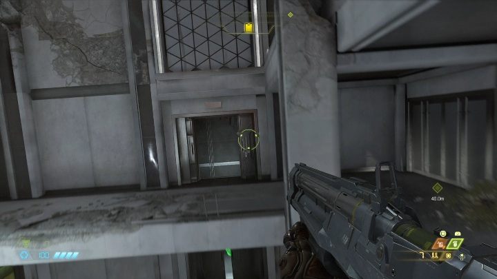 Drugie dodatkowe życie znajdziesz w szybie windy, w budynku, w którym stoczysz walkę - Doom Eternal: Piekło na ziemi | Mapa sekretów, znajdźki - Doom Eternal - poradnik do gry