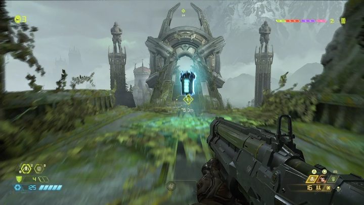 Bateria znajduje się na zboczu góry, zaraz obok lokacji, w której walczyłeś, po wyjściu z sali tronowej - Doom Eternal: Exultia | Mapa sekretów, znajdźki - Doom Eternal - poradnik do gry