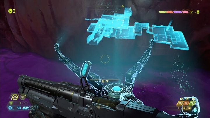 Mapę znajdziesz na samym dnie lokacji, w okolicy fioletowego śluzu - Doom Eternal: Exultia | Mapa sekretów, znajdźki - Doom Eternal - poradnik do gry