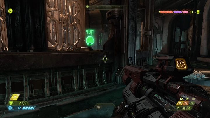 Drugie dodatkowe życie znajdziesz zaraz obok runy - Doom Eternal: Exultia | Mapa sekretów, znajdźki - Doom Eternal - poradnik do gry