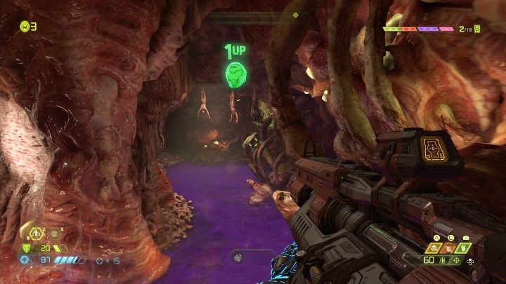 Piąte dodatkowe życie znajdziesz w czeluściach mięśni i jelit - Doom Eternal: Exultia | Mapa sekretów, znajdźki - Doom Eternal - poradnik do gry