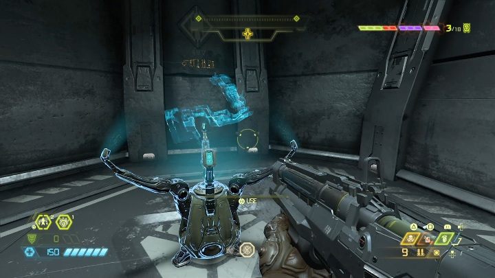 Wokół metalowej windy znajduje się mapa - Doom Eternal: Baza kultystów | Mapa sekretów, znajdźki - Doom Eternal - poradnik do gry