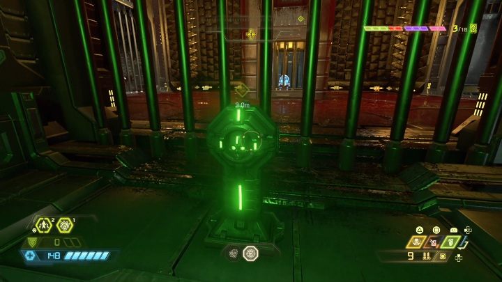 Aby dostać się do kryształu musisz otworzyć przejście - Doom Eternal: Baza kultystów | Mapa sekretów, znajdźki - Doom Eternal - poradnik do gry