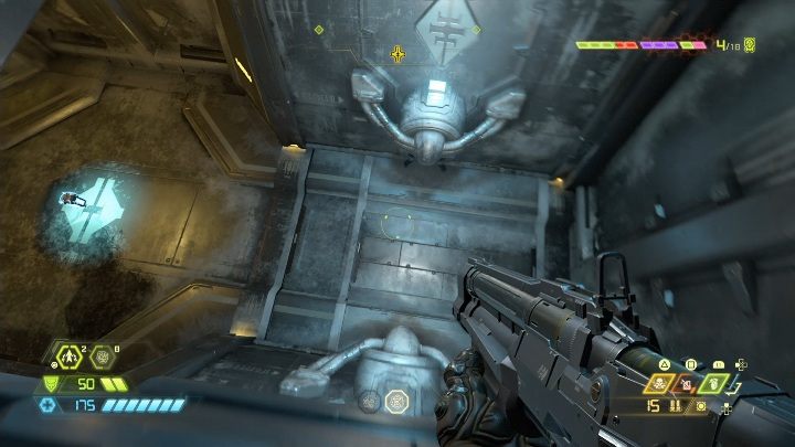 Baterię znajdziesz w luku windy - Doom Eternal: Baza kultystów | Mapa sekretów, znajdźki - Doom Eternal - poradnik do gry