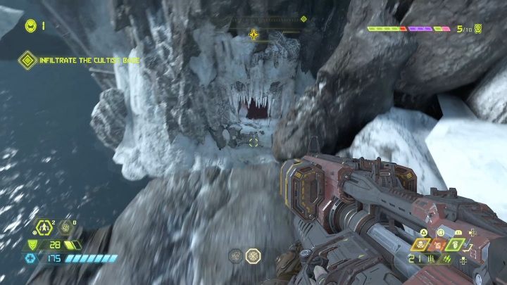 Ostatnie dodatkowe życie znajdziesz w jaskini - Doom Eternal: Baza kultystów | Mapa sekretów, znajdźki - Doom Eternal - poradnik do gry