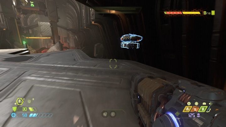 Miejsce do modyfikacji broni znajdziesz zaraz po wejściu na nowy poziom - Doom Eternal: Baza Łowców Zagłady | Mapa sekretów, znajdźki - Doom Eternal - poradnik do gry