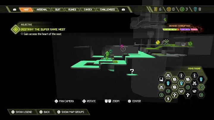 Baterię znajdziesz w okolicy toksycznej substancji - Doom Eternal: Supergniazdo juchy | Mapa sekretów, znajdźki - Doom Eternal - poradnik do gry