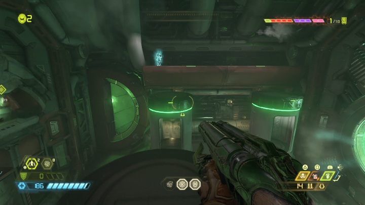 Do tego sekretu dostaniesz się skacząc po kolumnach - Doom Eternal: Jądro Marsa | Mapa sekretów, znajdźki - Doom Eternal - poradnik do gry