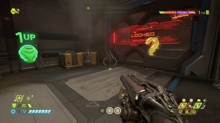 Kolejne dodatkowe życie znajdziesz zaraz obok zamkniętych drzwi - Doom Eternal: Jądro Marsa | Mapa sekretów, znajdźki - Doom Eternal - poradnik do gry
