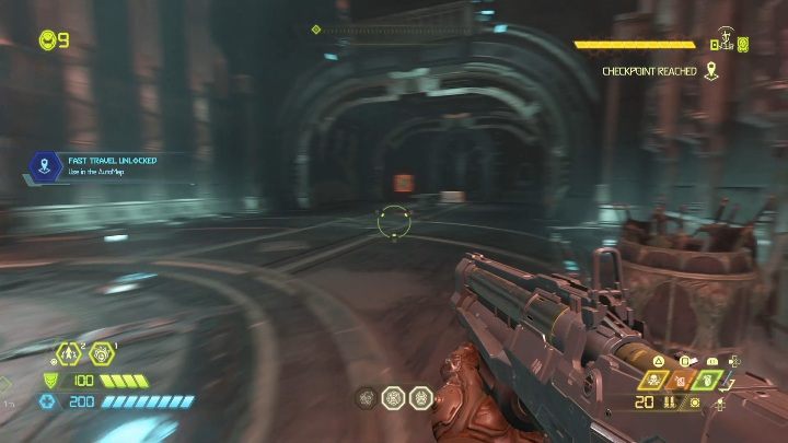 Ostatnią znajdźkę dostępną na tym poziomie znajdziesz przed samą walką z bossem - Doom Eternal: Strażnik Jeden | Mapa sekretów, znajdźki - Doom Eternal - poradnik do gry