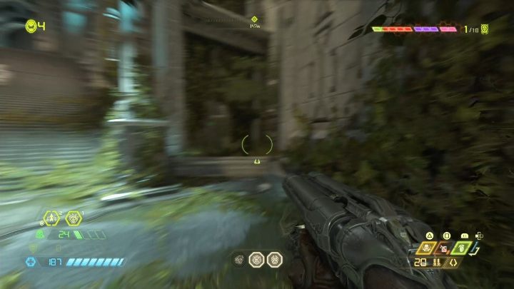 Aby dostać się do figurki musisz pierw otworzyć kraty, które stoją Ci na drodze - Doom Eternal: Taras Nabad | Mapa sekretów, znajdźki - Doom Eternal - poradnik do gry