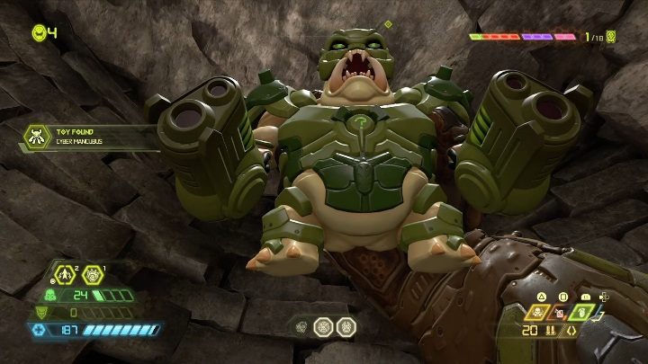 Zielony przycisk aktywuje kolejny mechanizm - Doom Eternal: Taras Nabad | Mapa sekretów, znajdźki - Doom Eternal - poradnik do gry