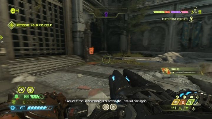 Po wyjściu ze studni skręć w prawo - Doom Eternal: Taras Nabad | Mapa sekretów, znajdźki - Doom Eternal - poradnik do gry