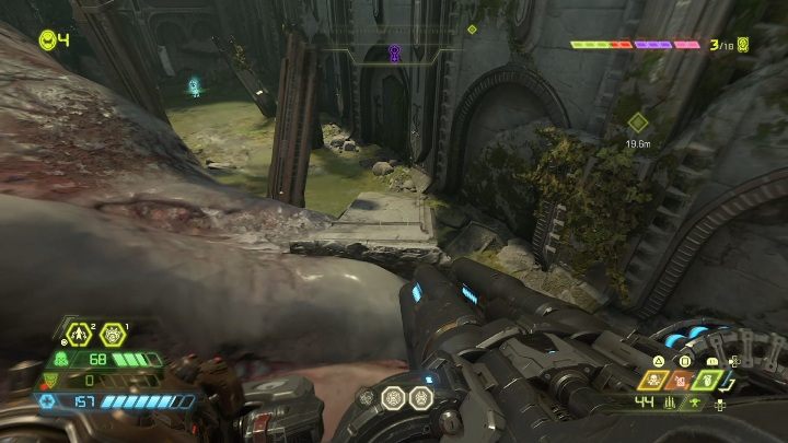 Po wyjściu ze studni zobaczysz wielkiego, powalonego demona - Doom Eternal: Taras Nabad | Mapa sekretów, znajdźki - Doom Eternal - poradnik do gry
