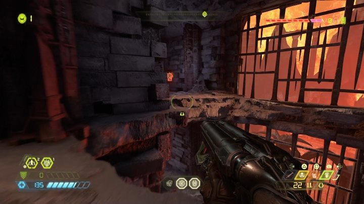 Po przejściu za bramę udaj się od razu w lewo - Doom Eternal: Nekravol 1 | Mapa sekretów, znajdźki - Doom Eternal - poradnik do gry