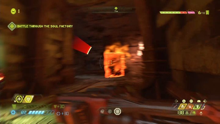 Znajdźka znajduje się na końcu jednego z korytarzy - Doom Eternal: Nekravol 1 | Mapa sekretów, znajdźki - Doom Eternal - poradnik do gry