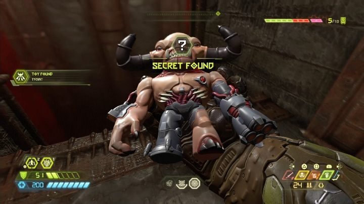 Aby zdobyć figurkę musisz zeskoczyć z półki i wskoczyć do małej wnęki poniżej - Doom Eternal: Nekravol 2 | Mapa sekretów, znajdźki - Doom Eternal - poradnik do gry