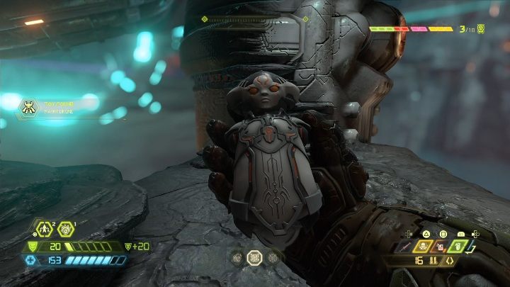 Figurka znajduje się na półce skalnej, na zewnątrz budynku - Doom Eternal: Urdak | Mapa sekretów, znajdźki - Doom Eternal - poradnik do gry