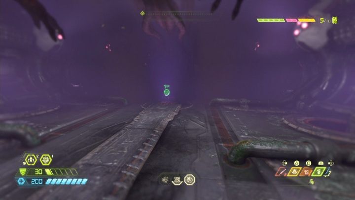 Aby dostać się do dodatkowego życia musisz pierw spuścić wodę w zbiorniku - Doom Eternal: Urdak | Mapa sekretów, znajdźki - Doom Eternal - poradnik do gry