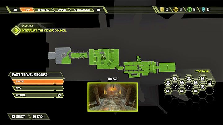 Po wywołaniu mapy 3D musisz wcisnąć przycisk skorzystania z szybkiej podróży (Kwadrat w wersji na PS4) - Doom Eternal: Szybka podróż - jak korzystać? - Doom Eternal - poradnik do gry