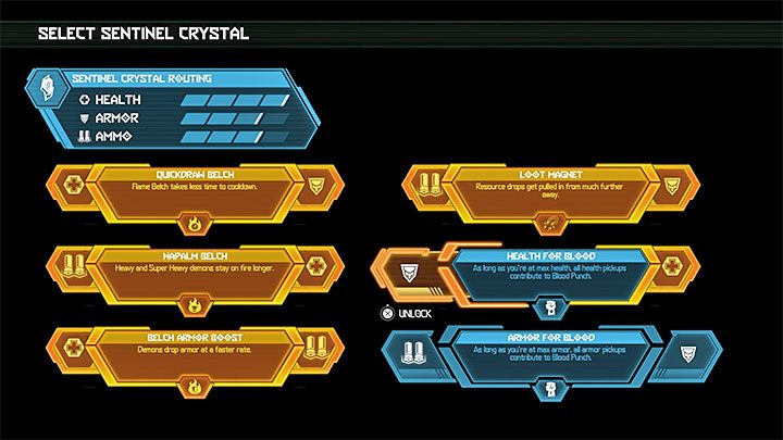 Podczas wybierania ulepszenia zwracaj większą uwagę na to z jakim parametrem jest on powiązany - Doom Eternal: Statystyki bohatera - jak zwiększać? - Doom Eternal - poradnik do gry