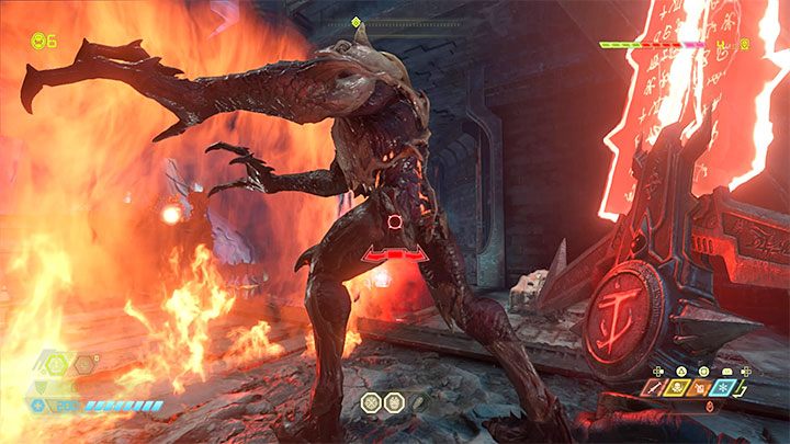 Gra podpowiada w kodeksie o możliwości niszczenia tarcz demonów Archvile za pomóc Krwawej pięści (Blood Punch) - Doom Eternal: Archvile - jak pokonać demona? - Doom Eternal - poradnik do gry