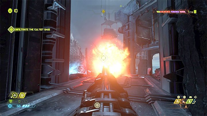 Główne zastosowanie wyrzutni rakiet jest dość oczywiste - to doskonała broń do atakowania silnych demonów - Doom Eternal: Najlepsze bronie - które? - Doom Eternal - poradnik do gry