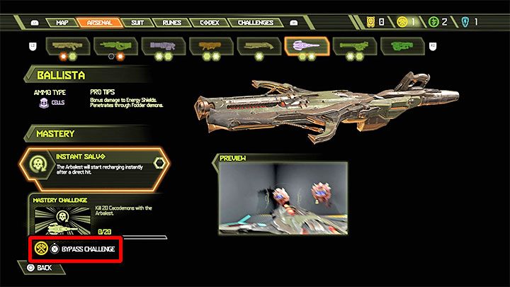 Po wejściu w posiadanie żetonu możesz wybrać ulepszenie dla jakiejś broni, dla której odblokowałeś już wyzwanie powiązane z możliwością zdobycia mistrzostwa - Doom Eternal: Najlepsze ulepszenia broni - które? - Doom Eternal - poradnik do gry