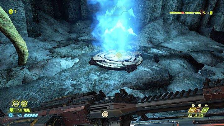 W zaliczaniu sekcji platformowych mogą ci też pomagać różnego rodzaju wyrzutnie, które katapultują bohatera - Doom Eternal: Oddalone półki - jak doskoczyć? - Doom Eternal - poradnik do gry